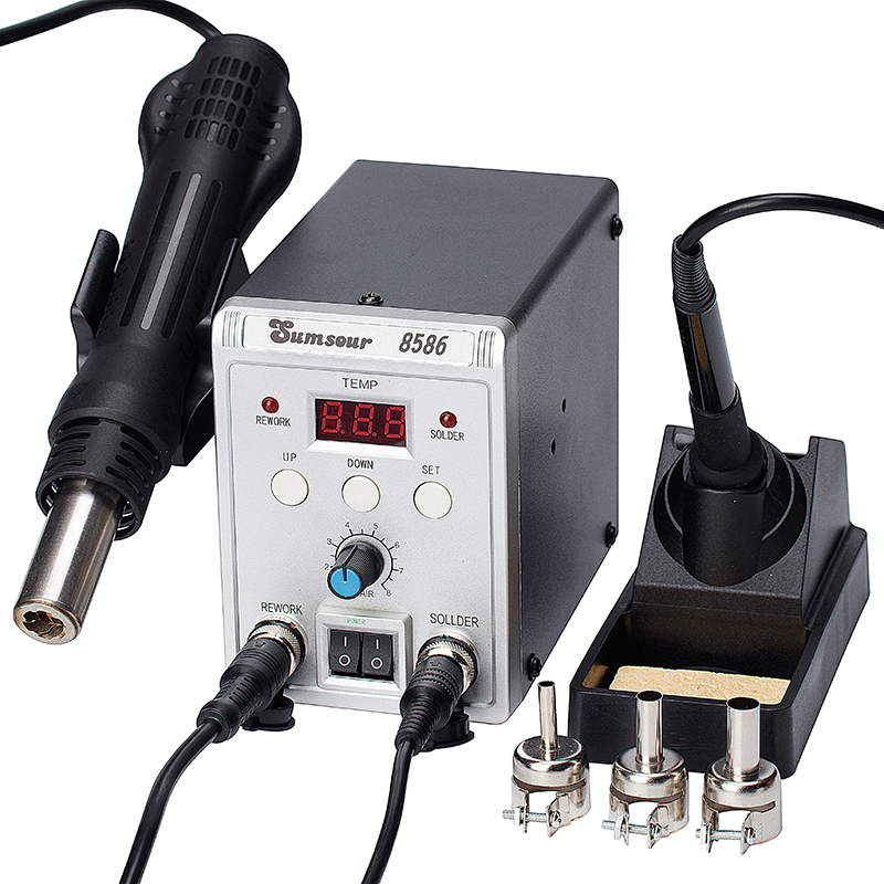 Smd Rework Station Hot Air Soldering 2 In 1 - 8586 700W 2 ใน 1 ดิจิตอลจอแสดงผล