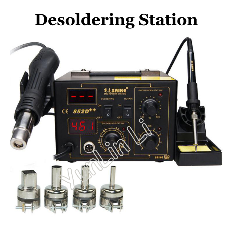 High Power ดิจิตอลจอแสดงผล 852 - Smd Rework Station Hot Air Soldering 2 In 1 บทวิจารณ์และราคา