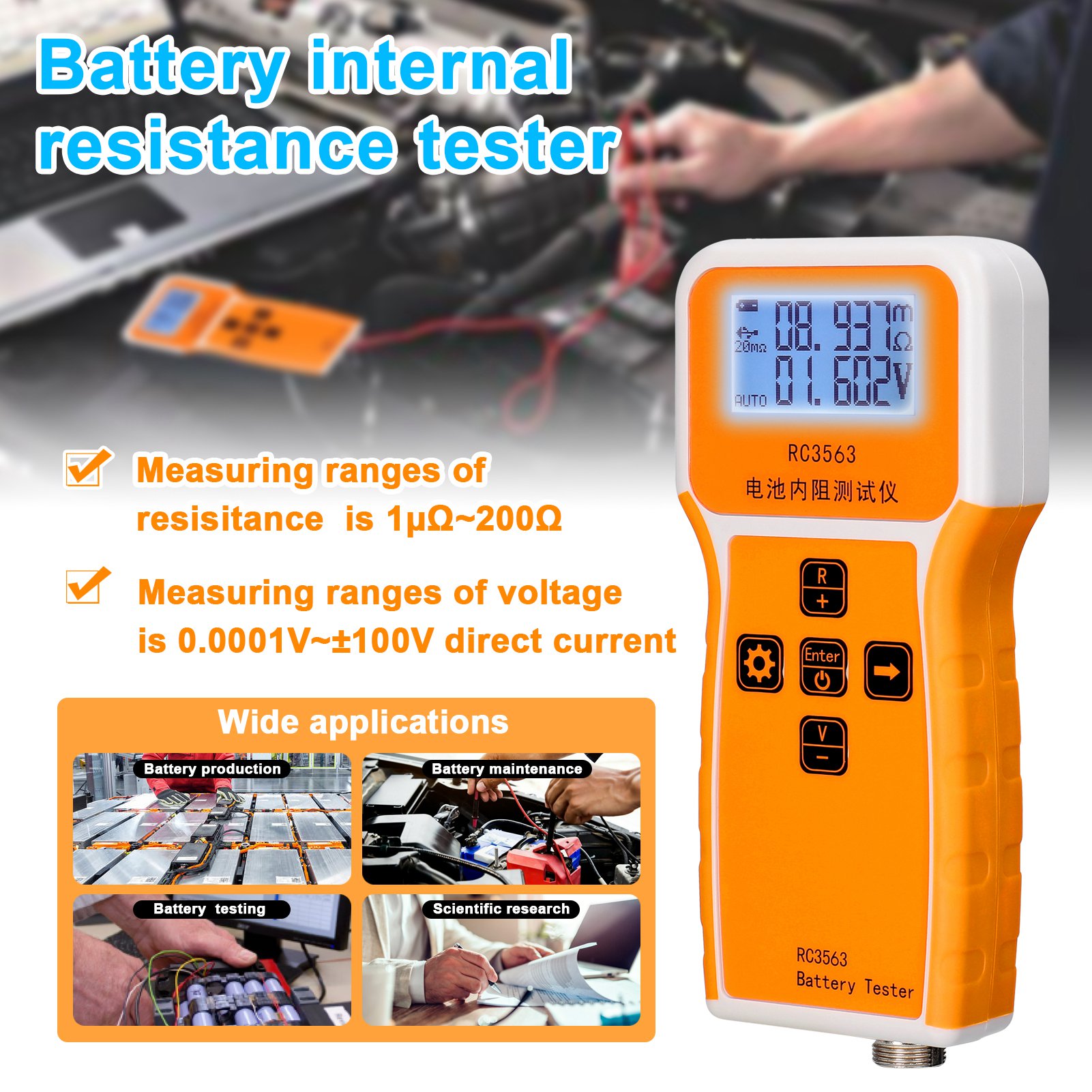 เครื่องทดสอบแรงดันไฟฟ้าและความ - Battery Internal Resistance Tester Four Wire บทวิจารณ์และราคา