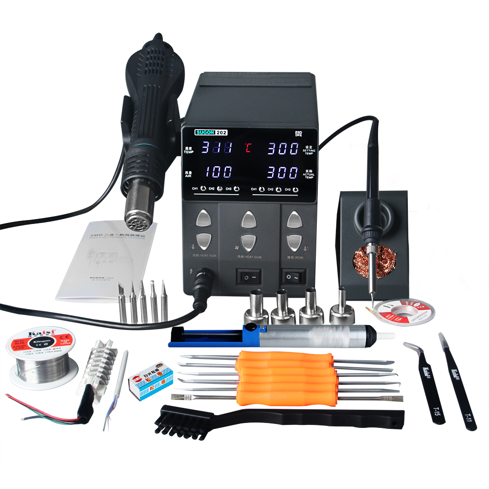 SUGON-202 760W 2 IN 1สถานีบัดก - Smd Rework Station Hot Air Soldering 2 In 1 บทวิจารณ์และราคา
