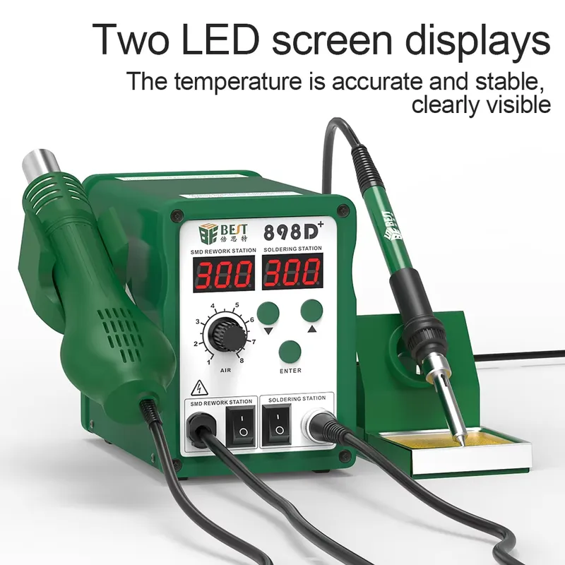สถานีบัดกรีดิจิตอล BST-898d+ ร - Smd Rework Station Hot Air Soldering 2 In 1 บทวิจารณ์และราคา